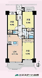 ザ・ステイツ志木アーバンヒルズ 3LDKの間取図画像