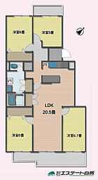 西所沢椿峰ニュータウン71街区1号棟 4LDKの間取図画像