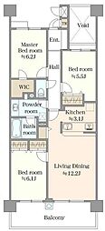 ゼファー所沢ペップスパーク 3LDKの間取図画像