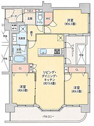 レクセルガーデン朝霞台 3LDKの間取図画像