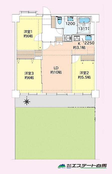 3LDK 間取り
