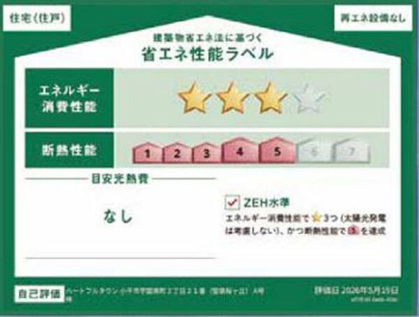 省エネ性能ラベルを拡大表示