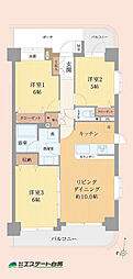 ダイアパレス上福岡けやき通り 3LDKの間取図画像