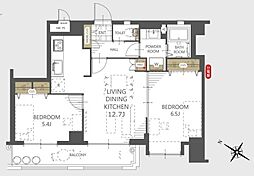 春日部ダイヤモンドマンション 2LDKの間取図画像