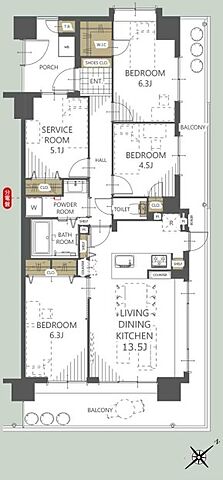 間取り キャッスルメジェール川越デュオステージ 2階/-