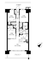 レーベン川越南台TheArena 3LDKの間取図画像