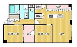 いづみハイツ川越 2SLDKの間取図画像