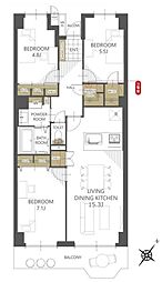 間取図画像 3LDK