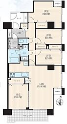 ライオンズヴィアーレ大宮 4LDKの間取図画像