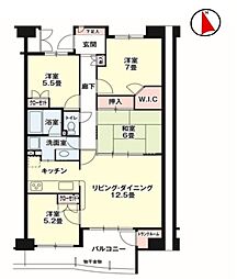 ルネ・グランテラス 4LDKの間取図画像