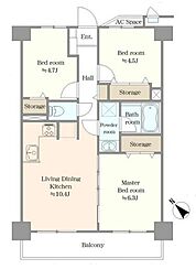 ライオンズステーションプラザ上尾 3LDKの間取図画像