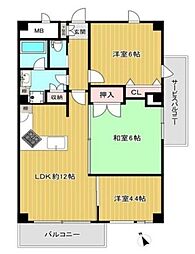 リバーサイド川越 3LDKの間取図画像