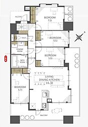 ハイホーム春日部ブロードタウン 4LDKの間取図画像