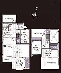 ライオンズマンション大宮吉野原 4LDKの間取図画像