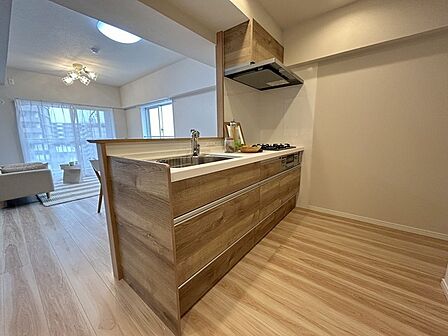 快適な新生活を迎えられそうな、新品のキッチンです。