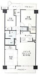 サンマンション北本2号館 3LDKの間取図画像