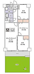 日商岩井第二春日部マンション 2SLDKの間取図画像