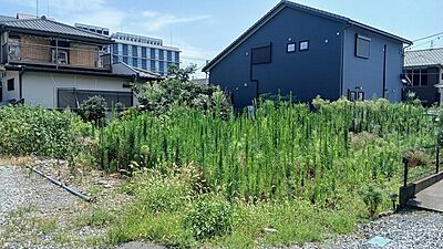 外観：敷地225.17m2、芝生の庭が入る余裕の広さ。 