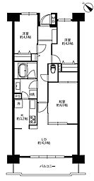 ライオンズガーデン花崎A棟 3LDKの間取図画像