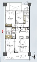 レクセルガーデン南古谷 3LDKの間取図画像