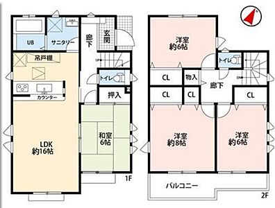 間取り：図面と現況が異なる場合は現況を優先させていただきます。 