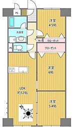 蓮田ビューパレーA棟 3LDKの間取図画像