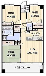 日神パレステージ熊谷 3LDKの間取図画像