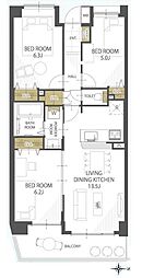 間取図画像 3LDK