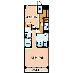 ミネルバS 1LDKの間取図画像