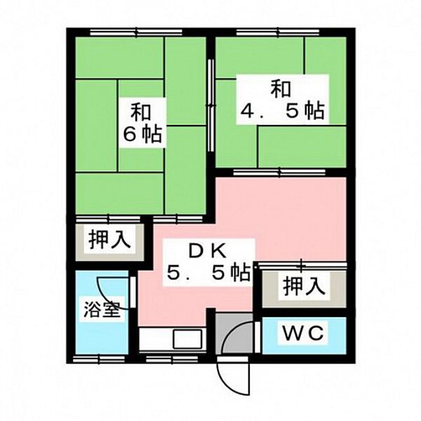 広島県広島市東区尾長東3丁目(賃貸アパート2DK・2階・34.00㎡)の写真 その2