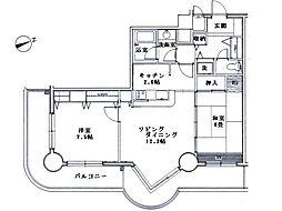 リシャール伊豆長岡 2LDKの間取図画像