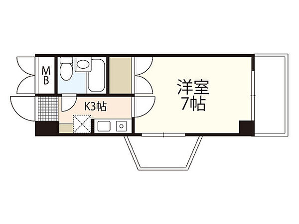 （宇品）中村ビル ｜広島県広島市南区宇品神田3丁目(賃貸マンション1K・4階・20.44㎡)の写真 その2