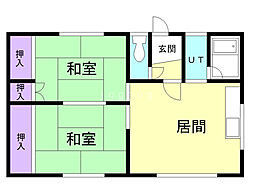 グレイスハイツ 2LDKの間取図画像