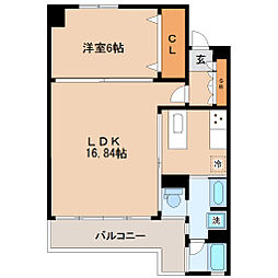 アーバンレジデンス勾当台 1LDKの間取図画像