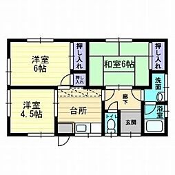 土居田町一戸建松原邸 1階3Kの間取り