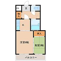 フラワーガーデン 102 ｜ 福岡県久留米市西町（賃貸マンション2K・1階・27.00㎡） その2