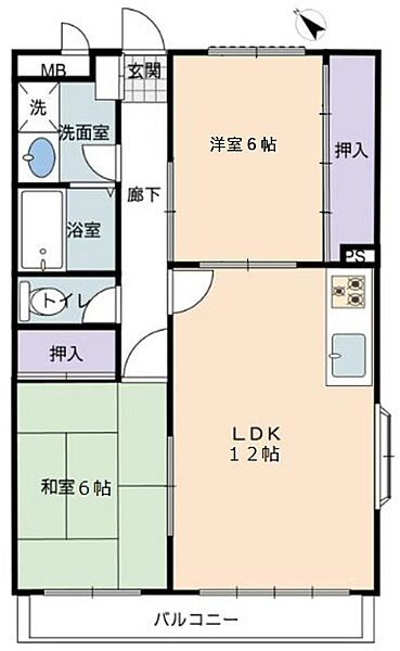 さくら都市マンション５番館 ３０１号室｜千葉県市原市根田４丁目(賃貸マンション2LDK・3階・56.50㎡)の写真 その2