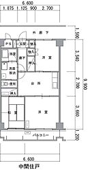レスポワール錦 3DKの間取図画像