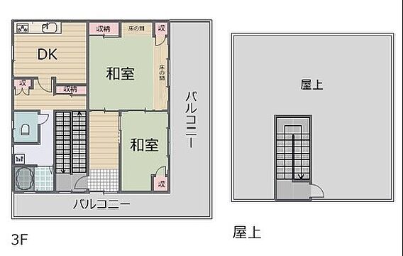 間取図（３階、...