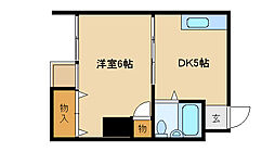 みのわグレースマンション 1Kの間取図画像