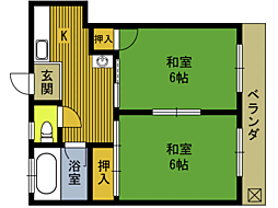 🉐敷金礼金0円！🉐中洲コーポ