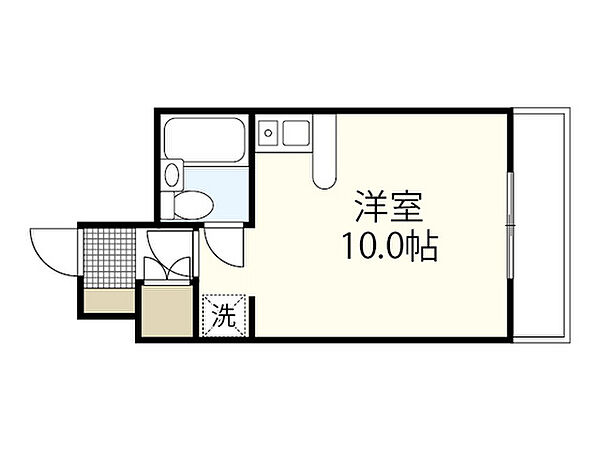 清水ハイツ ｜広島県広島市中区南竹屋町(賃貸マンション1R・3階・24.30㎡)の写真 その2