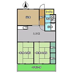 JR土讃線 入明駅 徒歩17分の賃貸マンション 1階3LDKの間取り