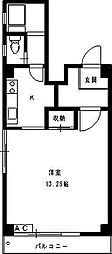 ル・プティ 1Kの間取図画像