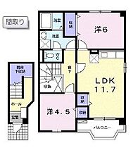 広島県福山市加茂町字中野（賃貸アパート2LDK・2階・58.12㎡） その2