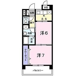 ペスカ・フィオーレ 2Kの間取図画像