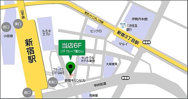 東京都中野区本町 賃貸マンション 2階 地図
