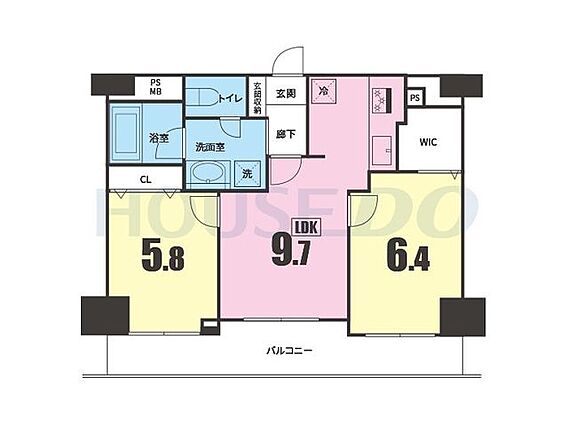 6階　南東向き...