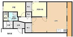 西部ハイツ 2LDKの間取図画像