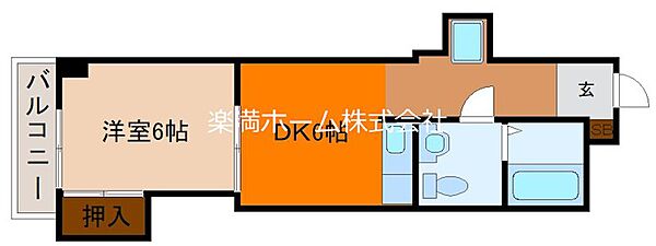 ヴィラ太秦 402｜京都府京都市右京区太秦森ケ前町(賃貸マンション1DK・4階・27.08㎡)の写真 その2